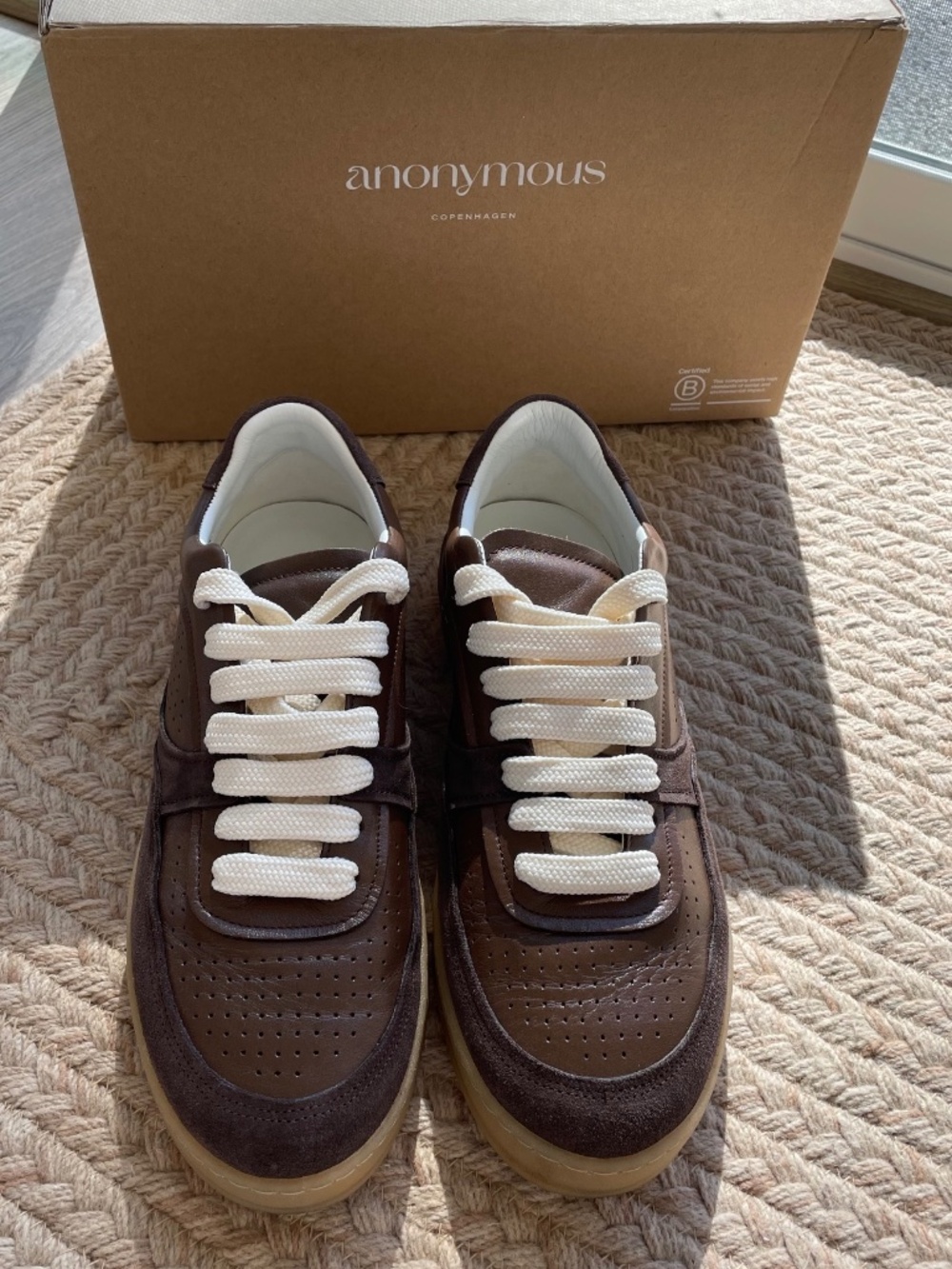 Anonymous Copenhagen- Elevate Dark Taupe & coffee brown calf suede & leather